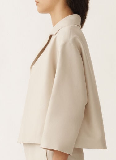 Fabiana Filippi Cotton and silk mikado jacket, greige BROWN GCD265F232D7870000
