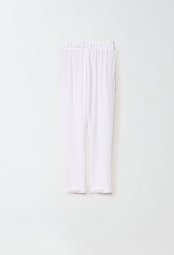 Fabiana Filippi Pantalon Spello  en soie, blanc BLANC PADP02W350X8090000