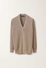 Fabiana Filippi Organic cotton and lurex cardigan, clay CLAY MAD275F496L4520000