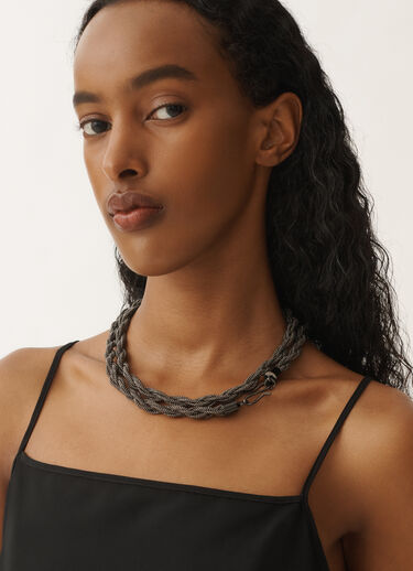 Fabiana Filippi Diamond wire torchon necklace, black BLACK BXD265A945L2690000