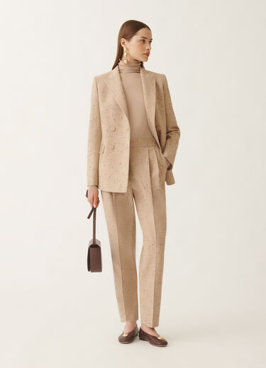 Fabiana Filippi Hose aus geknöpftem Tailoring, ahornfarben Beige PAD215F358D8920000