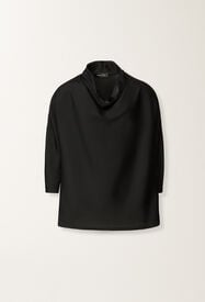 Fabiana Filippi Top in enver satin, nero Nero TPD225F843L7030000