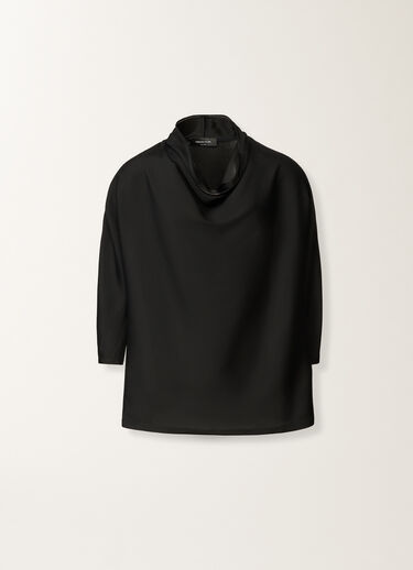 Fabiana Filippi Top in enver satin, black Black TPD225F843L7030000