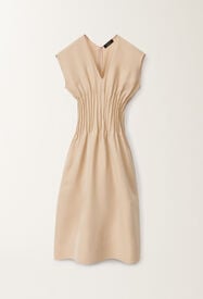Fabiana Filippi Kleid aus fließendem Leinen-Viskose-Gewebe, sandfarben ECRÜ ABD275F639D5440000