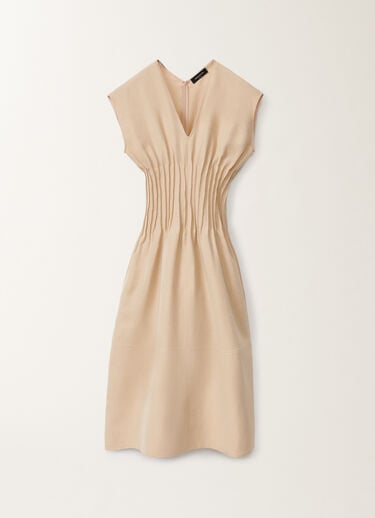 Fabiana Filippi Kleid aus fließendem Leinen-Viskose-Gewebe, sandfarben ECRÜ ABD275F639D5440000