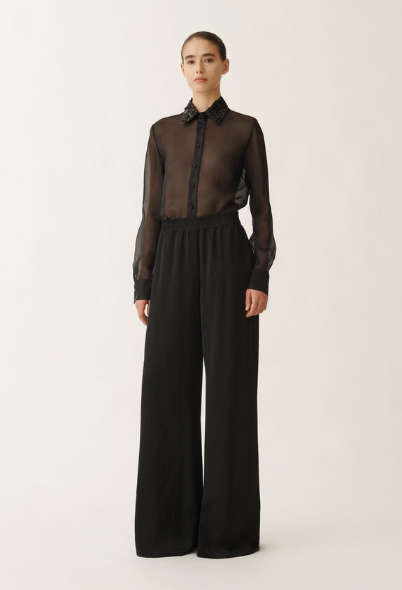Fabiana Filippi Amelia fluid viscose jogging trousers, black BLACK PAD265F291D6230000