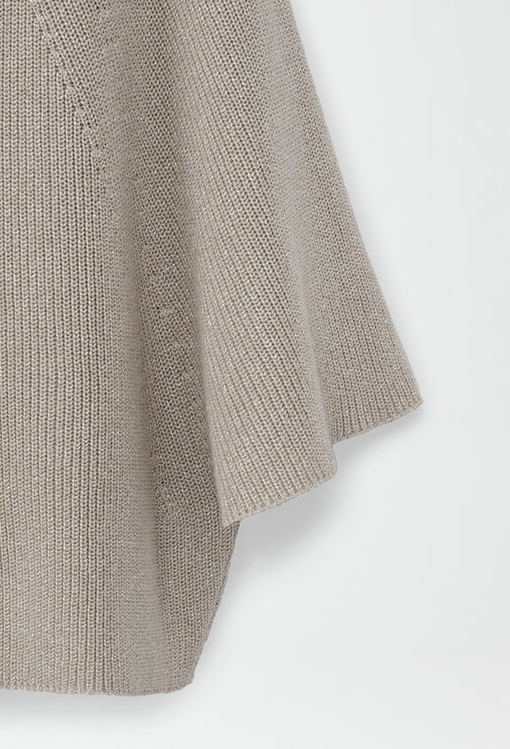 Fabiana Filippi Pull cape en coton avec lurex, sable BEIGE MAD274F417H4520000