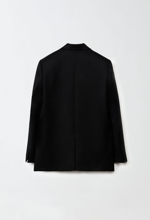 Fabiana Filippi Zweireihige Jacke aus Wollköper, Schwarz SCHWARZ GCD224F412SK070000