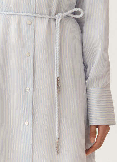 Fabiana Filippi Chemise en viscose et soie multi-rayée, blanc et bleu ciel BLEU CIEL CADC02F131H8950000