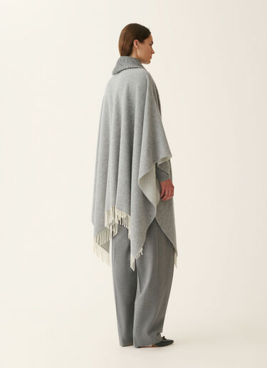 Cape aus Alpaka und Wolle mit Pailletten, Melange Fabiana Filippi Cape aus Alpaka und Wolle mit Pailletten, Melange Melange SAD226A912M5780000