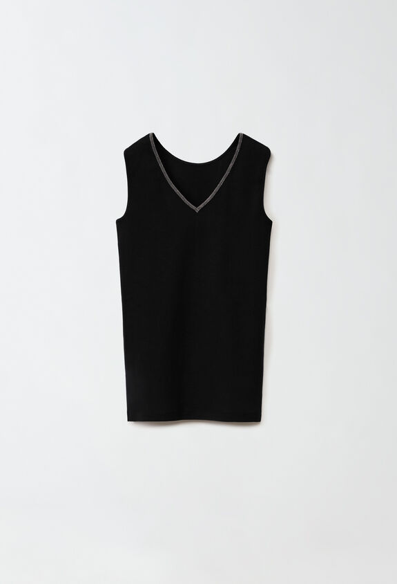 Fabiana Filippi Tank Top aus geripptem Jersey, schwarz SCHWARZ JED273B556I7800000