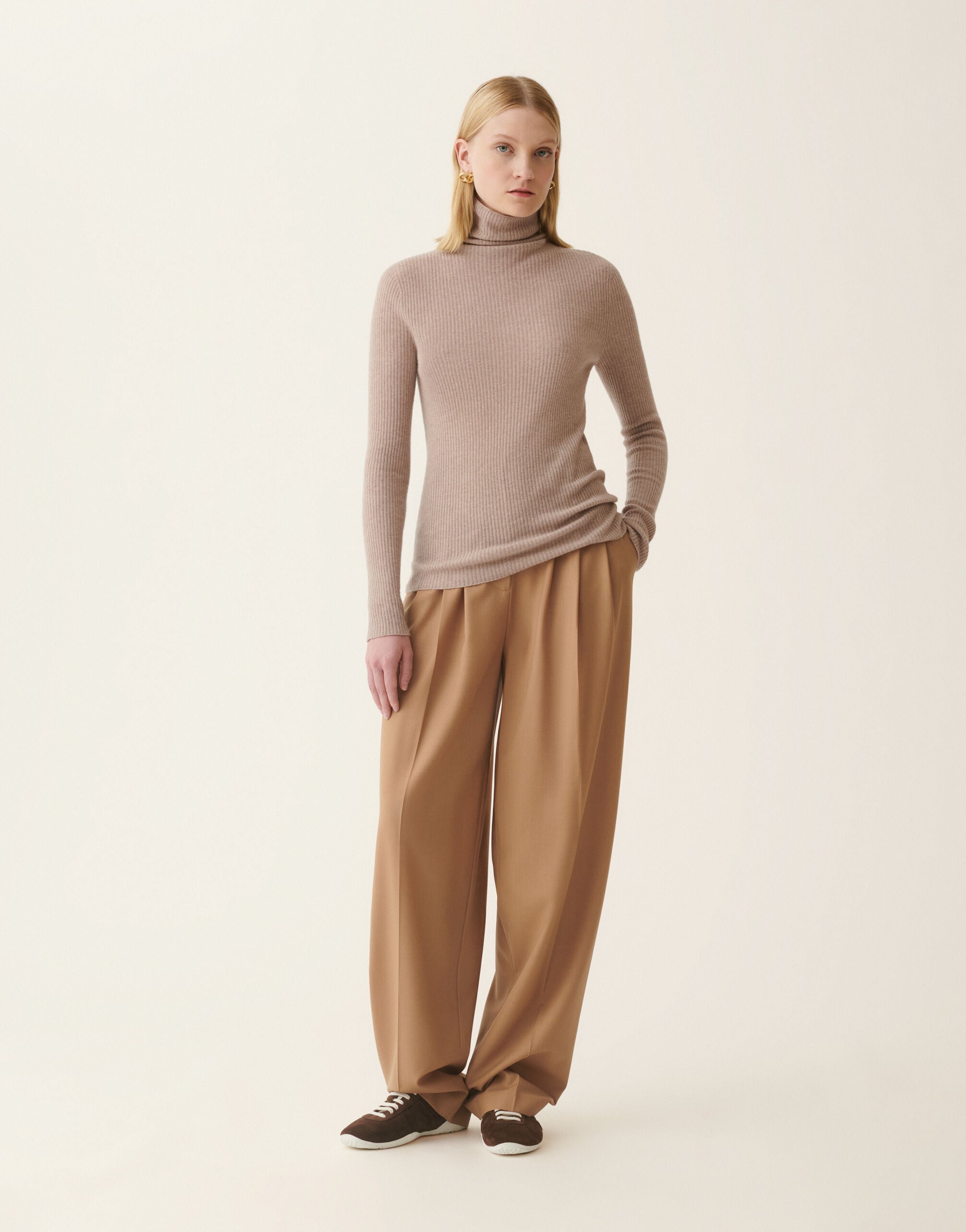 Pullover aus Platinum, mocha Fabiana Filippi Pullover aus Platinum, mocha Mocha MAD216F021D2300000