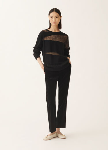 Fabiana Filippi Suéter en platino y mohair, negro Negro MAD225F507L6400000