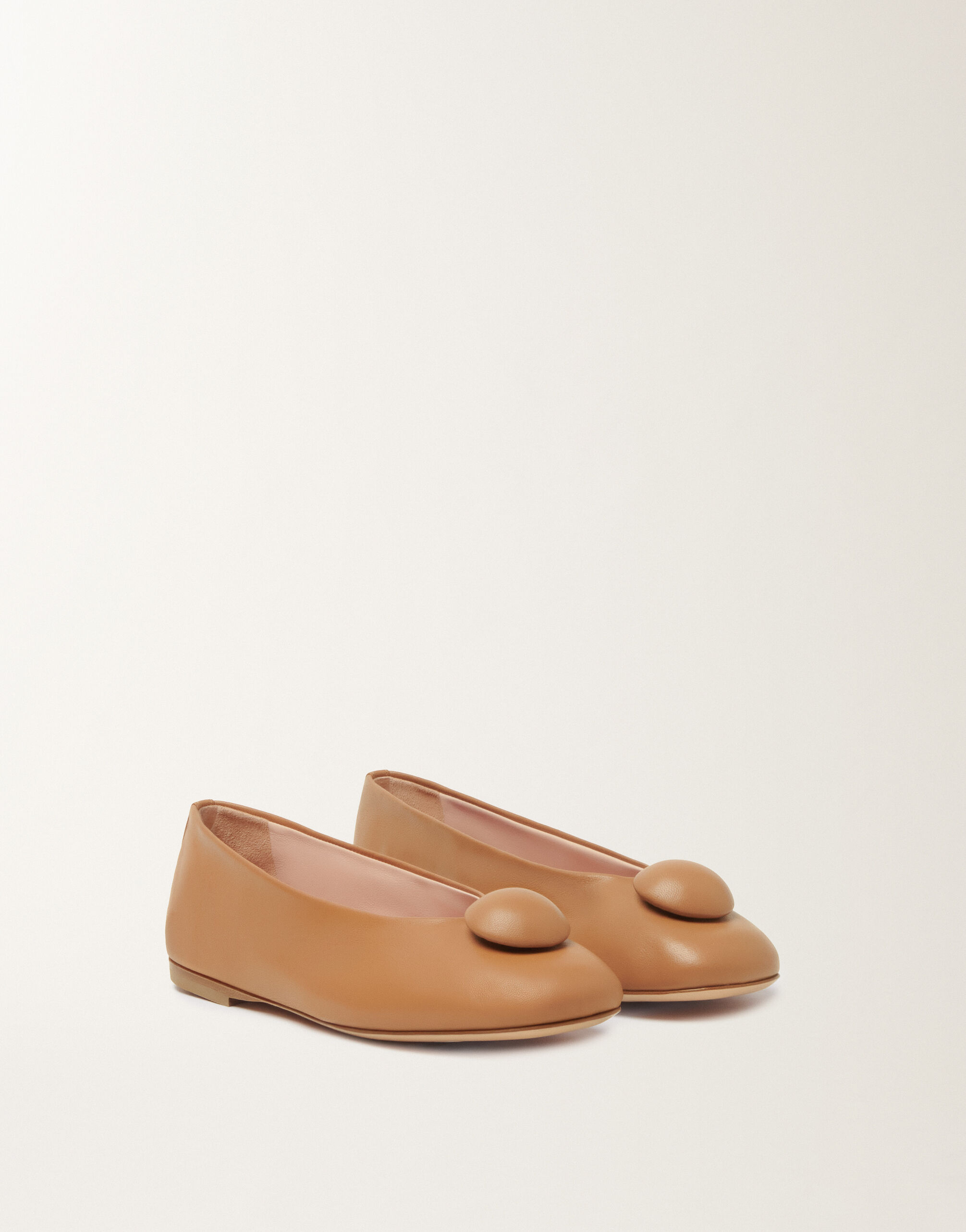 Fabiana Filippi Nappa leather ballet flat, leather sole Brown ASD266A807M0160000