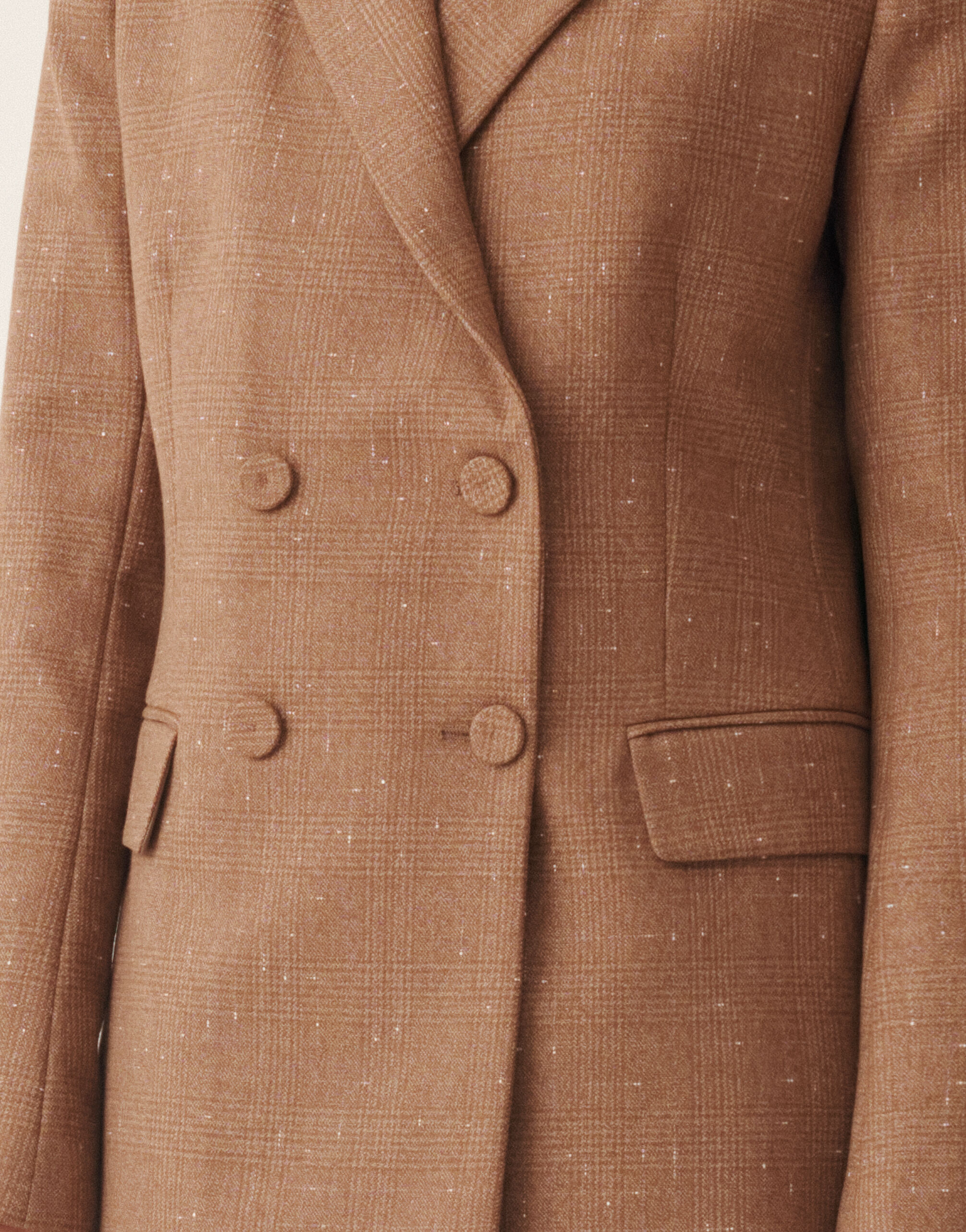 Fabiana Filippi Double-breasted jacket in Prince of Wales check, birch Brown GCD225F207L6580000