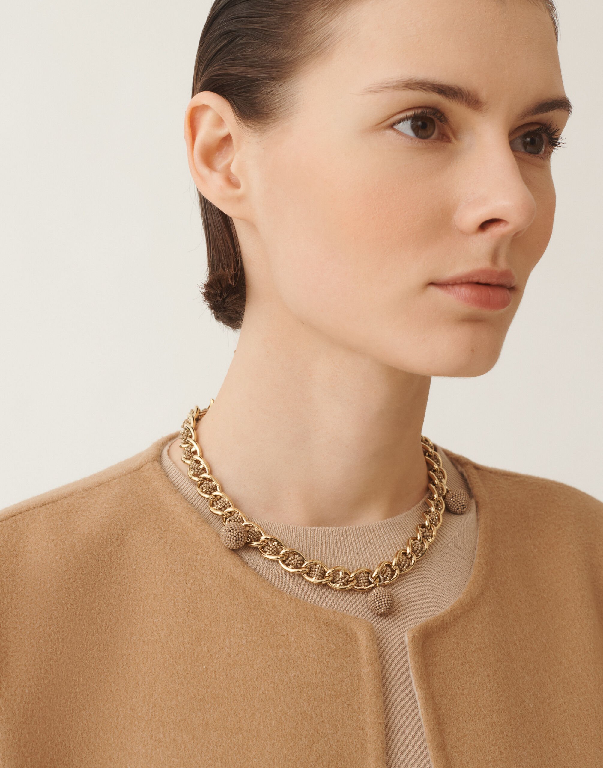 Fabiana Filippi Diamond wire choker, camel GOLD BXD215A844L8440000