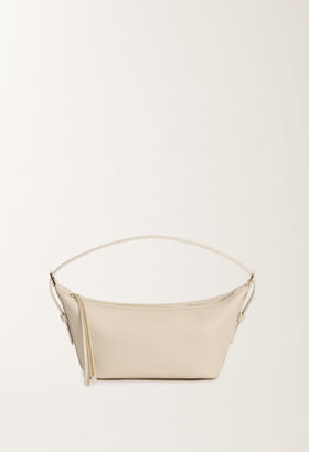 Fabiana Filippi Grained leather mini hobo bag, vanilla BLACK BGD265A849L2560000