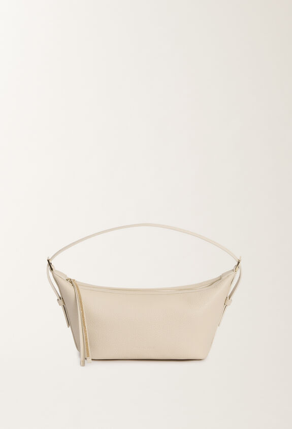 Fabiana Filippi Grained leather mini hobo bag, vanilla VANILLA BGD275A081L4270000