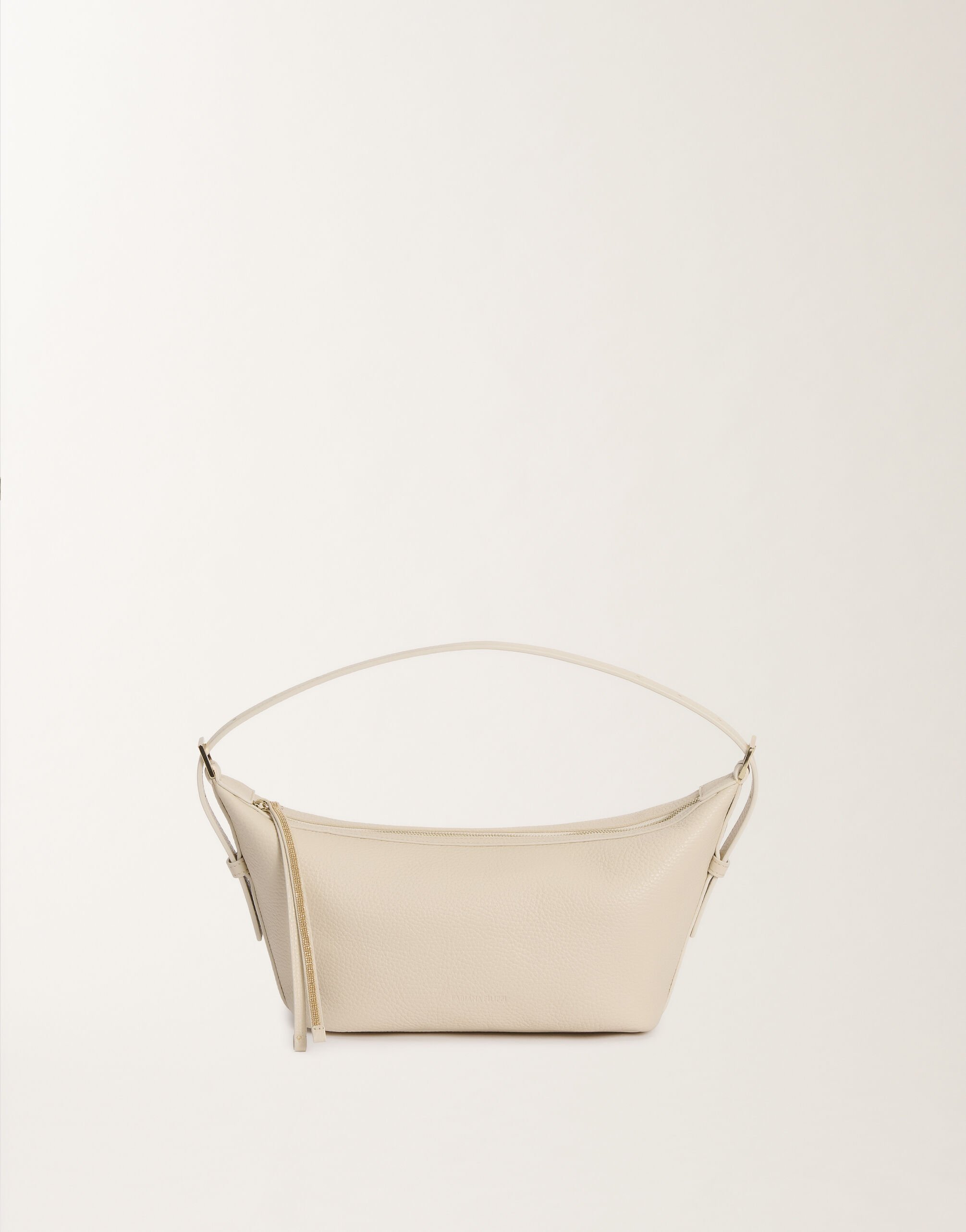 Fabiana Filippi Grained leather mini hobo bag, vanilla VANILLA BGD275A081L4270000