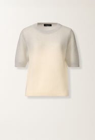 Fabiana Filippi Mohair sweater with sequins in shaded raffia and gray Gray MAD266F131L9000000