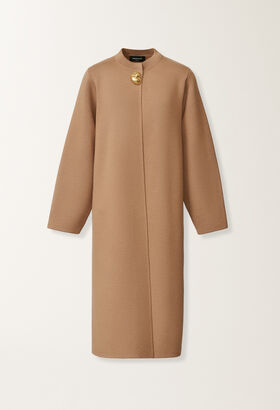 Fabiana Filippi Merino wool coat, wicker BROWN CTD215F220D4620000