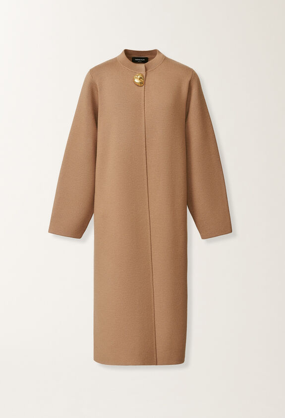 Fabiana Filippi Merino wool coat, wicker BROWN CTD215F220D4620000
