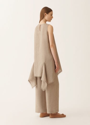 Top de tejido de lino, topo Fabiana Filippi Top de tejido de lino, topo GRIS PALOMA TPD276F743M1610000