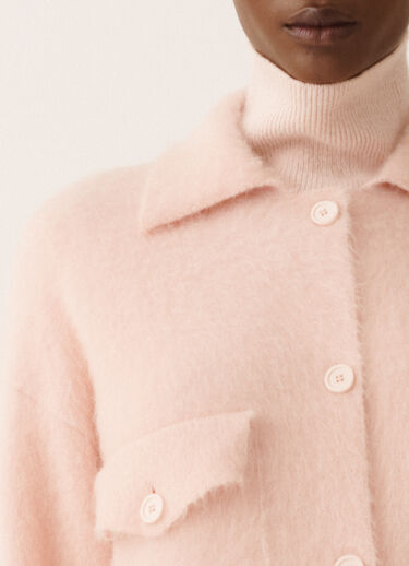 Fabiana Filippi Hemd aus gebürstetem Merino und Mohair, Quarzrosa Rosa MAD225F543L6200000