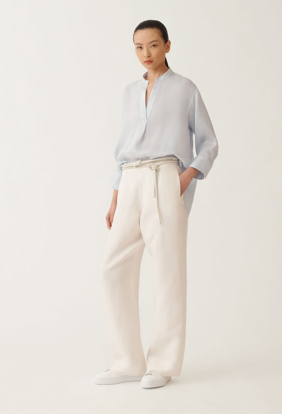 Fabiana Filippi Hose aus Leinen und Viskose, sand hell BUTTERWEISS PADC02F400H5480000