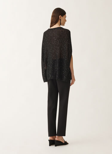 Fabiana Filippi Mohair cape, black BLACK MAD265F082D8170000