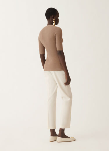 Fabiana Filippi Pullover in Platin, Rinde Braun MAD215F022D2300000