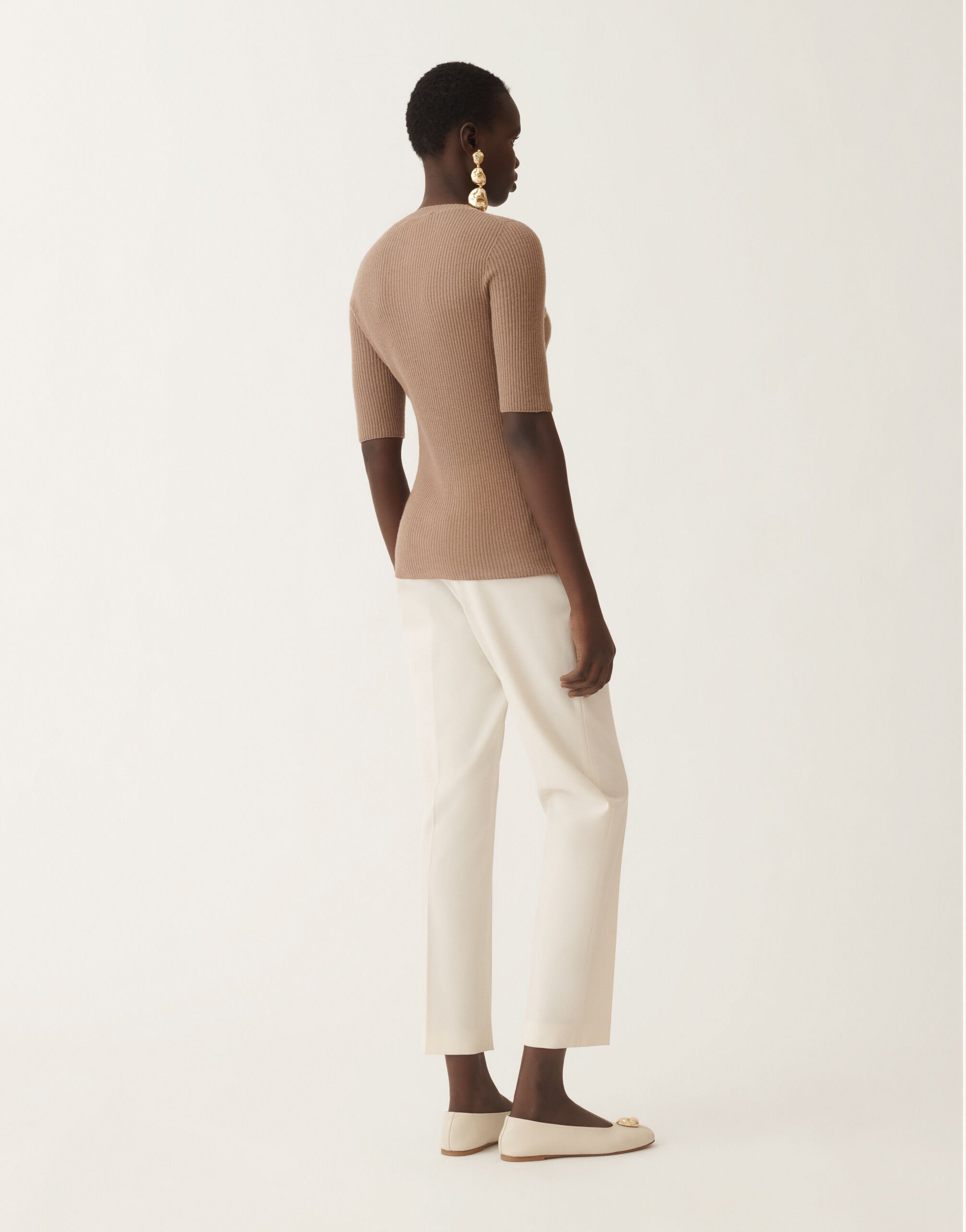 Fabiana Filippi Pullover in Platin, Rinde Braun MAD215F022D2300000