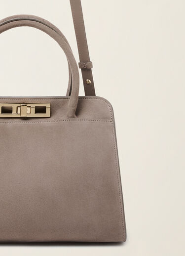 Fabiana Filippi Sac à main moyen en daim, moka meringue Moka meringue BGD216A852M5000000
