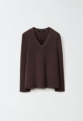 Fabiana Filippi Jersey T-shirt, ebony GREY MAD224F015SK160000