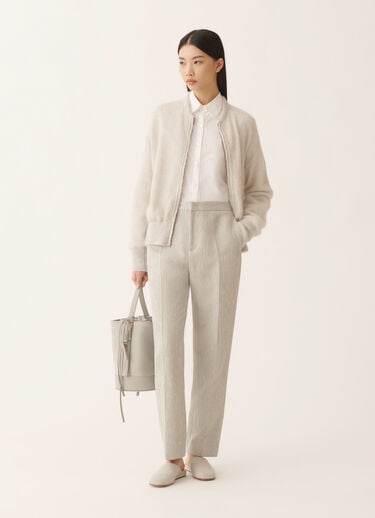 Mohair bomber with sequins, gravel Fabiana Filippi Mohair bomber with sequins, gravel Gray MAD266F203L7950000