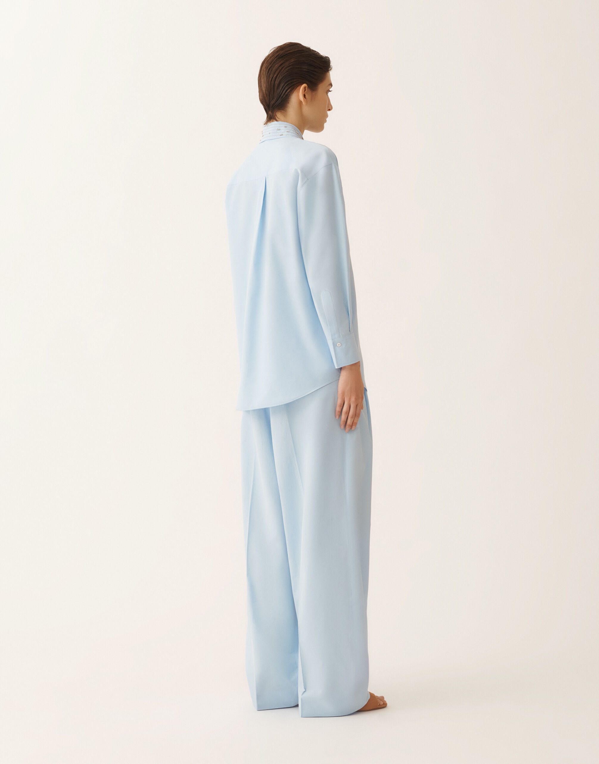 Long sky blue poplin shirt Fabiana Filippi Long sky blue poplin shirt SKY BLUE CAD276F416M1600000