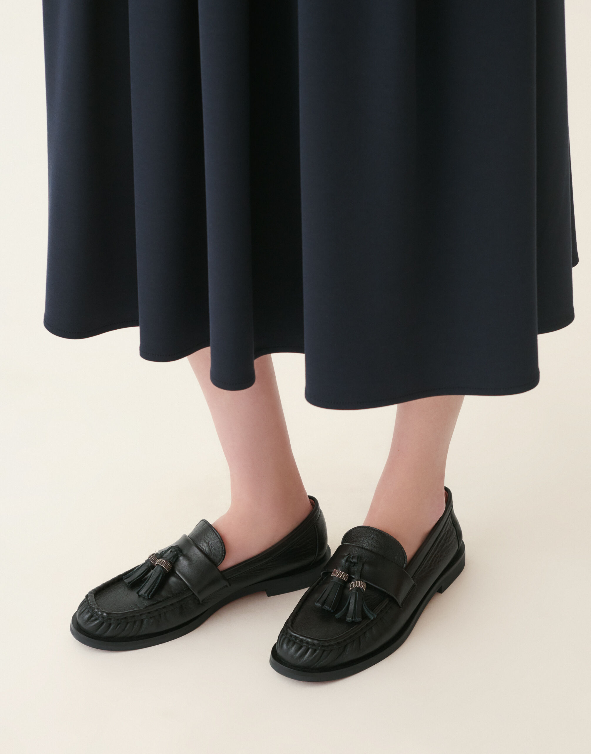 Mocassins en cuir nappa, noir Fabiana Filippi Mocassins en cuir nappa, noir Noir ASD216A840M5160000
