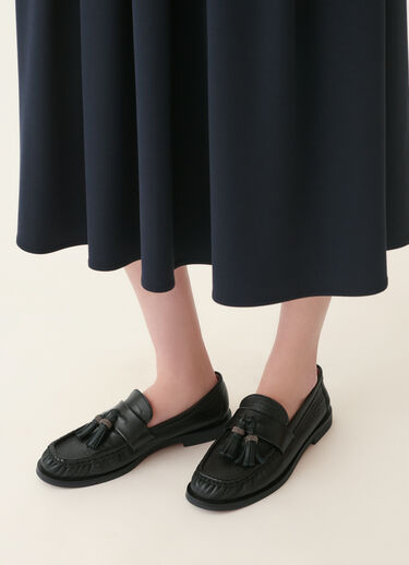 Mocassins en cuir nappa, noir Fabiana Filippi Mocassins en cuir nappa, noir Noir ASD216A840M5160000