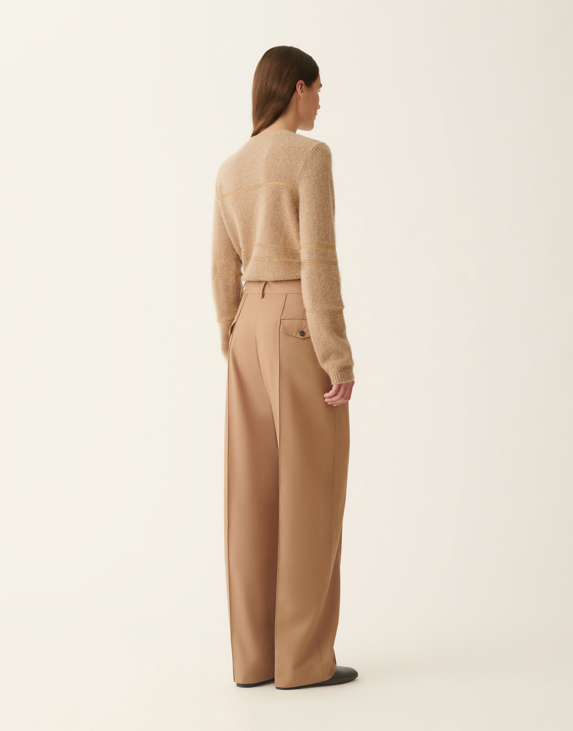 Cool wool trousers, rattan Fabiana Filippi Cool wool trousers, rattan Rattan PAD226F717M3860000