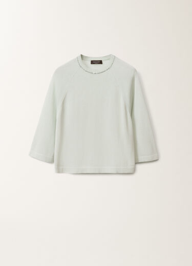 Fabiana Filippi Organic cotton cape, aqua green AQUAGREEN MAD275F481L2470000