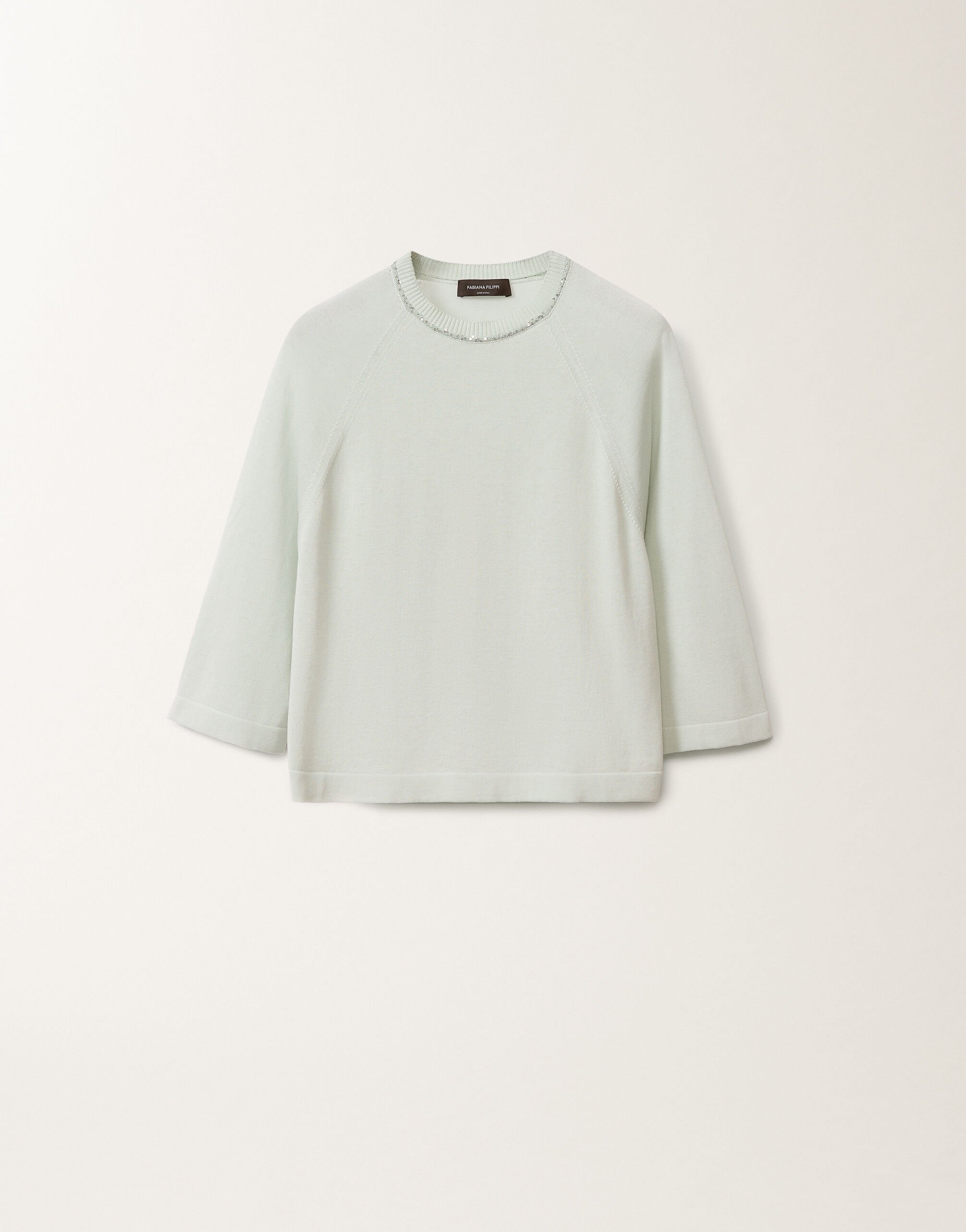 Fabiana Filippi Organic cotton cape, aqua green AQUAGREEN MAD275F481L2470000