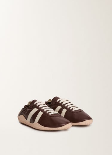 Fabiana Filippi Vintage-Sneaker aus Nappaleder, Ebenholz Weiß ASD215A825L8160000