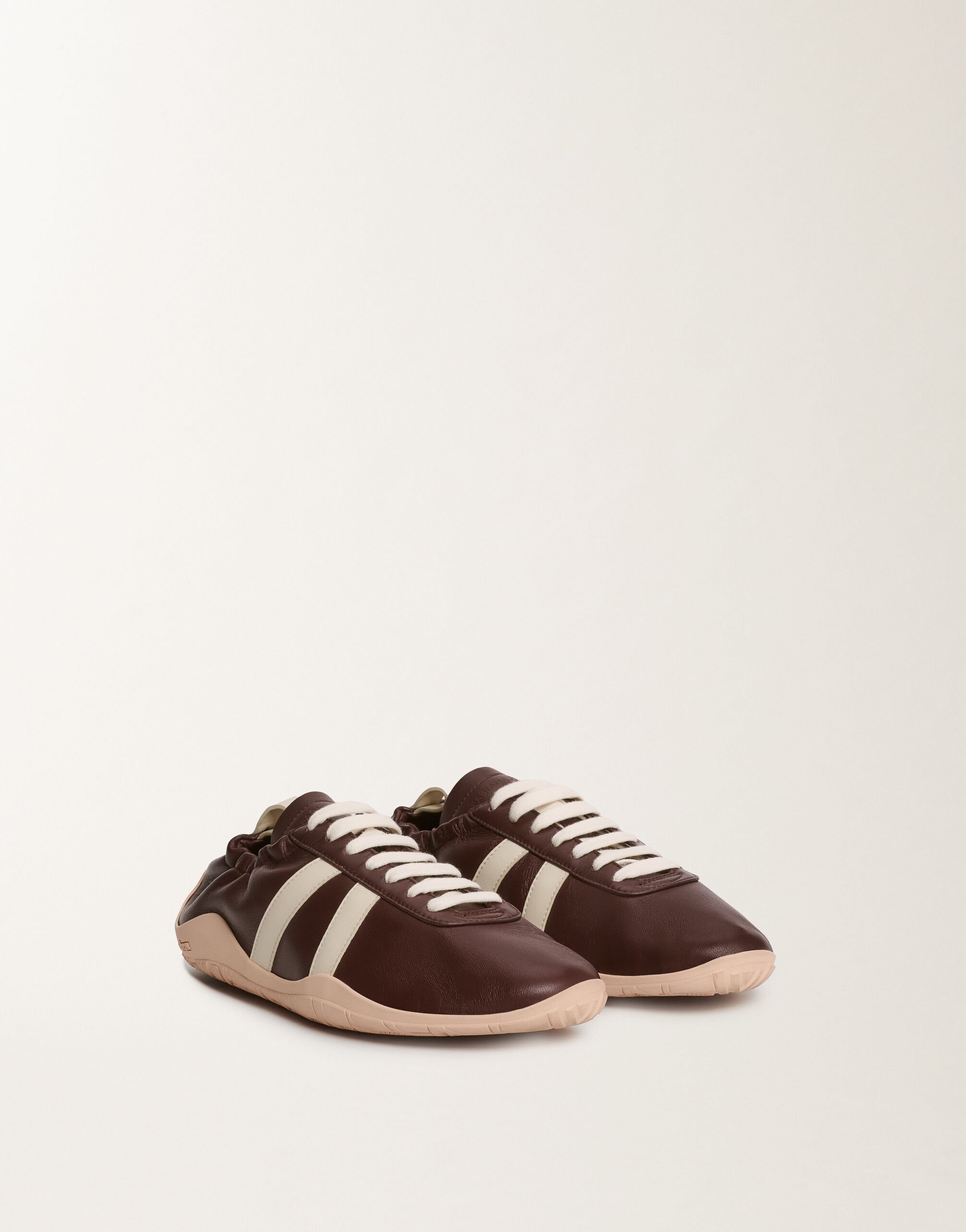 Fabiana Filippi Vintage-Sneaker aus Nappaleder, Ebenholz Weiß ASD215A825L8160000