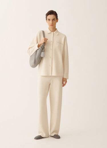 Fabiana Filippi Hemd aus Wolle und Baumwolle, Butterfarbe Butter MAD266F043L7670000