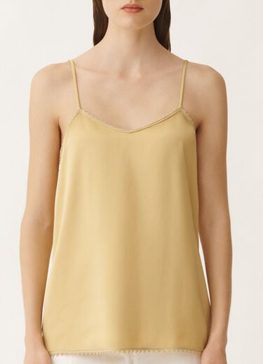 Fabiana Filippi Lingerie-Top aus Satin in Viskose, gold GELB TPD265F302L2220000
