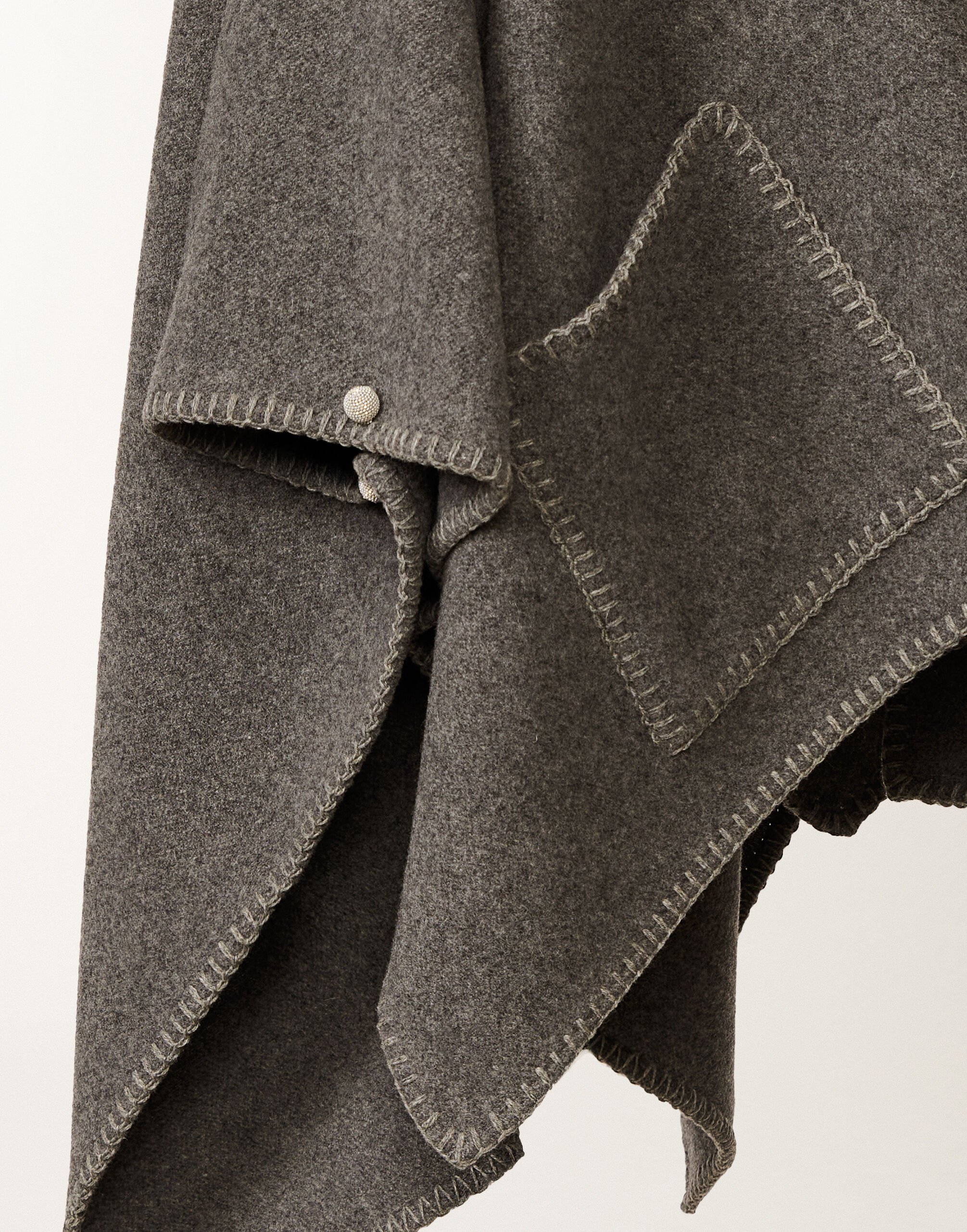 Wool cloak, rock grey for Women | Fabiana Filippi®