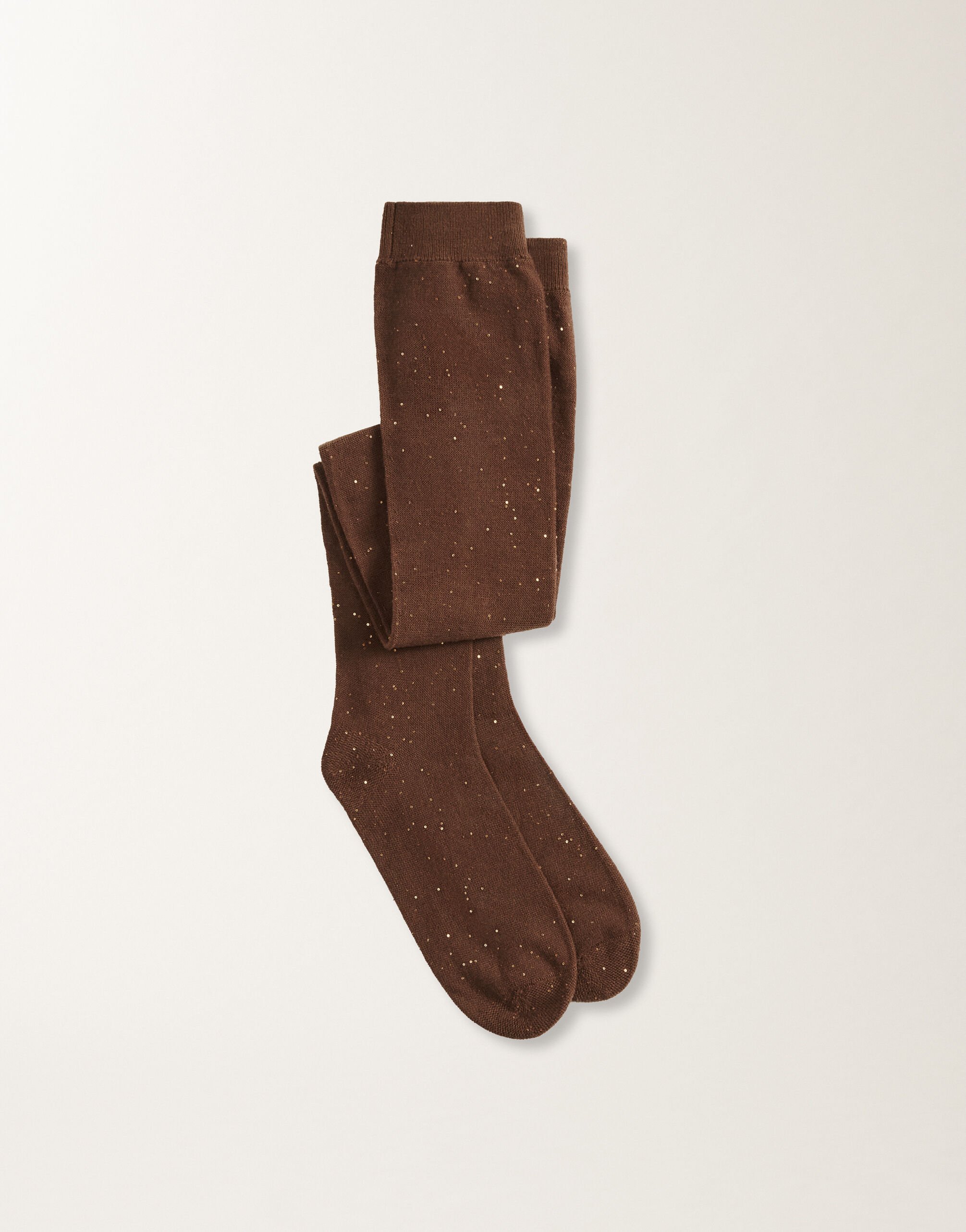 Fabiana Filippi Wool socks with sequins, ebony BROWN SAD215A862L5570000