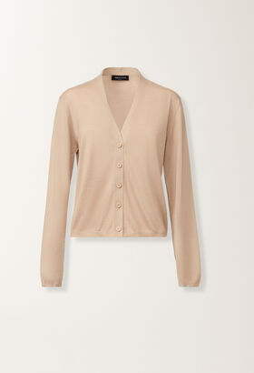 Fabiana Filippi Cashmere and silk cardigan, maple BEIGE MAD215F009N9070000