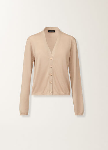 Fabiana Filippi Cashmere and silk cardigan, maple BEIGE MAD215F009N9070000