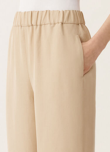 Fabiana Filippi Orvieto linen and viscose trousers, sand SAND PAD275F827D5440000